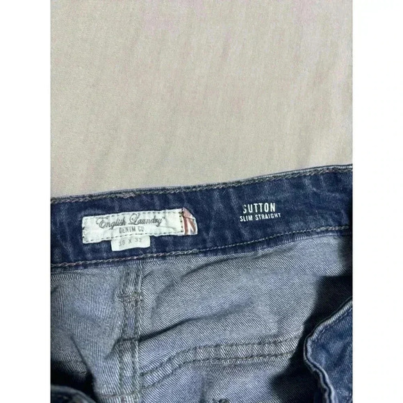 English Laundry Jeans (34x30 actual) Tag 38x32 Sutton Slim Straight Stretch Flex - Picture 6 of 8
